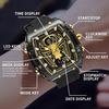 Men Watch Rectangle Sport Watches Digital Dual Time Watches Waterproof Electronic WristWatches