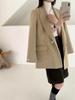 Korean-Style Double-Sided Wool Coat - Petite Fit, Versatile Autumn/Winter Design