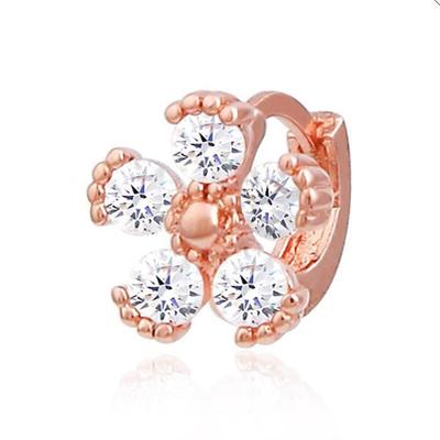 Bonita 14K Gold Needle Cubic Rose Gold Flower Ring Piercing (S8539482)