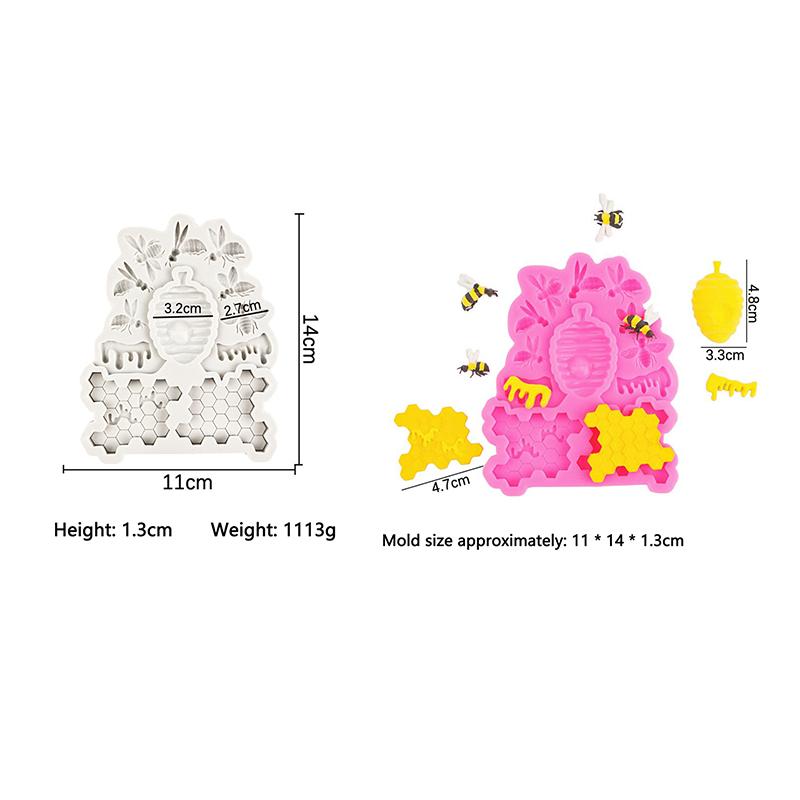 תבנית סיליקון כוורת דבורים דבש 3D כוורת דבורים פונדנט קישוט עוגה כלי שוקולד כלי מטבח למסיבת רווקות יום הולדת
