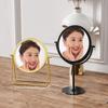 Rotating Metal Makeup Mirror European-style Dormitory Beauty Mirror  Desktop