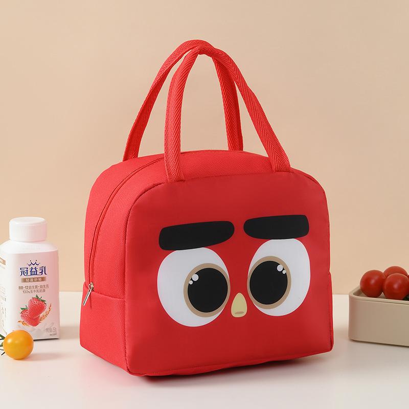 Cute pet bento bag, thickened insulation bag, fresh-keeping cartoon bento bag, hand in hand to carry lunch box bag, ice pack