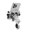 Motorcycle Phone Holder Universal Alloy Shock-Absorbing Motos Bicycle Handlebar Navigation Bracket 360° Rotary Adjustable Stand