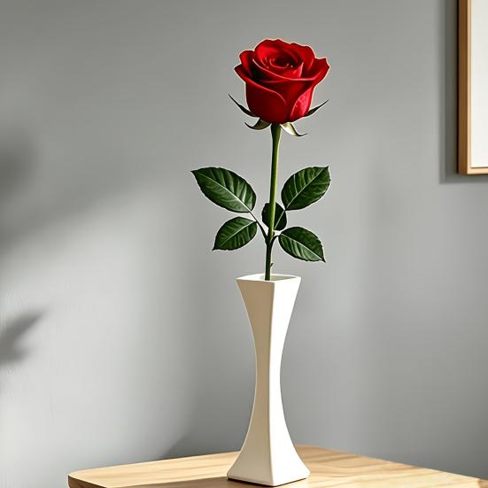 3D Printed Vase, Smooth Surface Burr-free PLA Vase, Modern Hourglass Shape Desktop Ornament for Dining Table Living Room Decoration