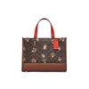 Dempsey 29 Large Capacity Wide Hedgehog Animal Print Leather Tote Bag Women Tote Bag Brown CC428-IMOSN