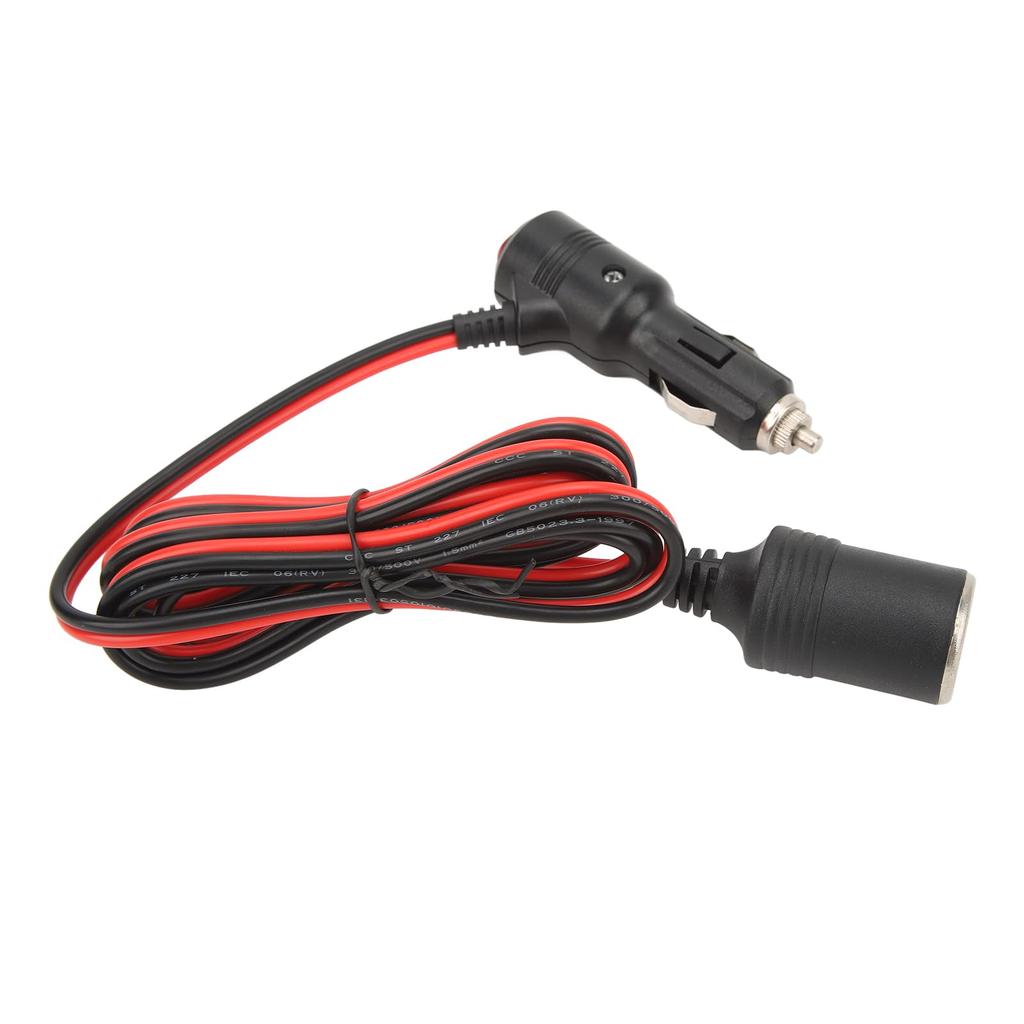 Hilitand Cigarette Lighter Socket, Male & Female with Switch, Cigarette Lighter, Power Plug, 15A Fuse, Power Socket, Extension Cord, /24V