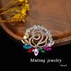 Korean Retro Floral Rhinestone Brooch: Versatile Accessory for Women