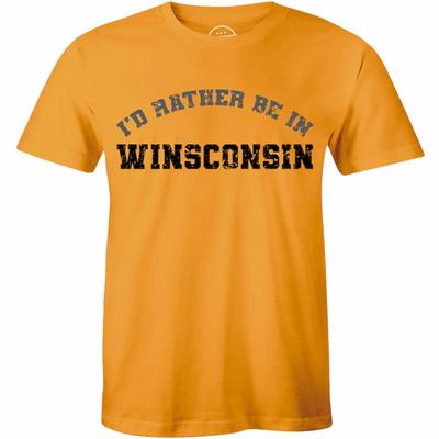 Id Rather Be In Wisconsin Tshirt Funny Wisconsin Tee Shirt For Unisex