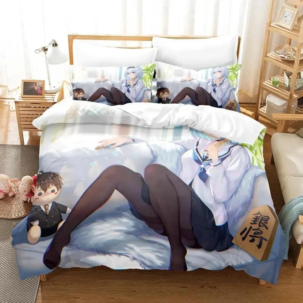 Kawaii Anime The Ryuo's Work Is Never Done Bedding Set Single Twin Full Queen King Size Bed Set Adult Kid Bedroom Duvetcover Set
