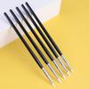 5-Piece Silicone Nail Art Brushes with Black Handles - For Carving, Embossing, Gradient, Blending, and Mirror Powder Application.