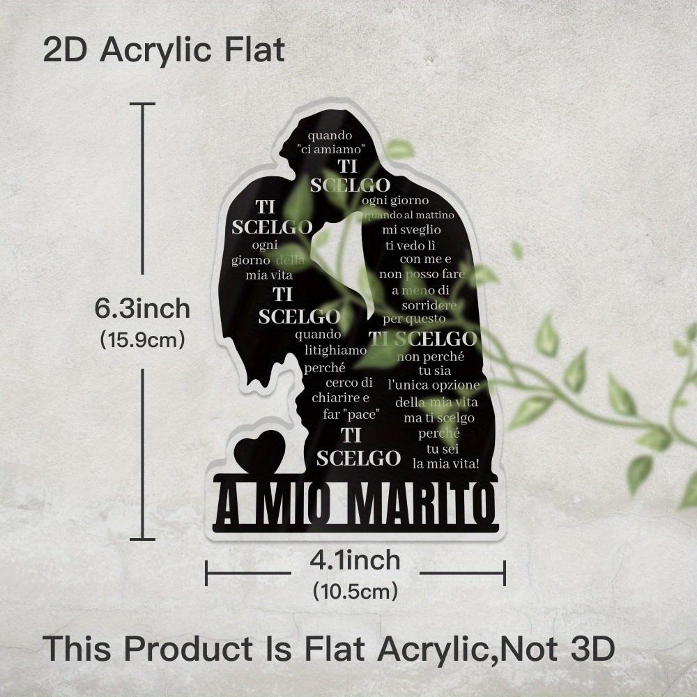 Putuo Decor 1pc Italian Acrylic Sign Table Decor, 'to My Husband, I Choose You Every Day of My Life, ' Desktop Decoration for Home Farmhouse Living