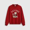 GAP Unisex Logo Bear Patch Fleece Crewneck Sweatshirt
