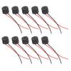 10 Stück Aktive Piezoelektrische Summer mit Kabelanschluss Beeper 12V für Motorradsignal mit Empfindlichem Auslöser und ABS-Material