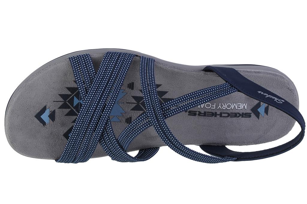 Skechers Reggae Slim - Turn It Up, Womens Navy Sandals