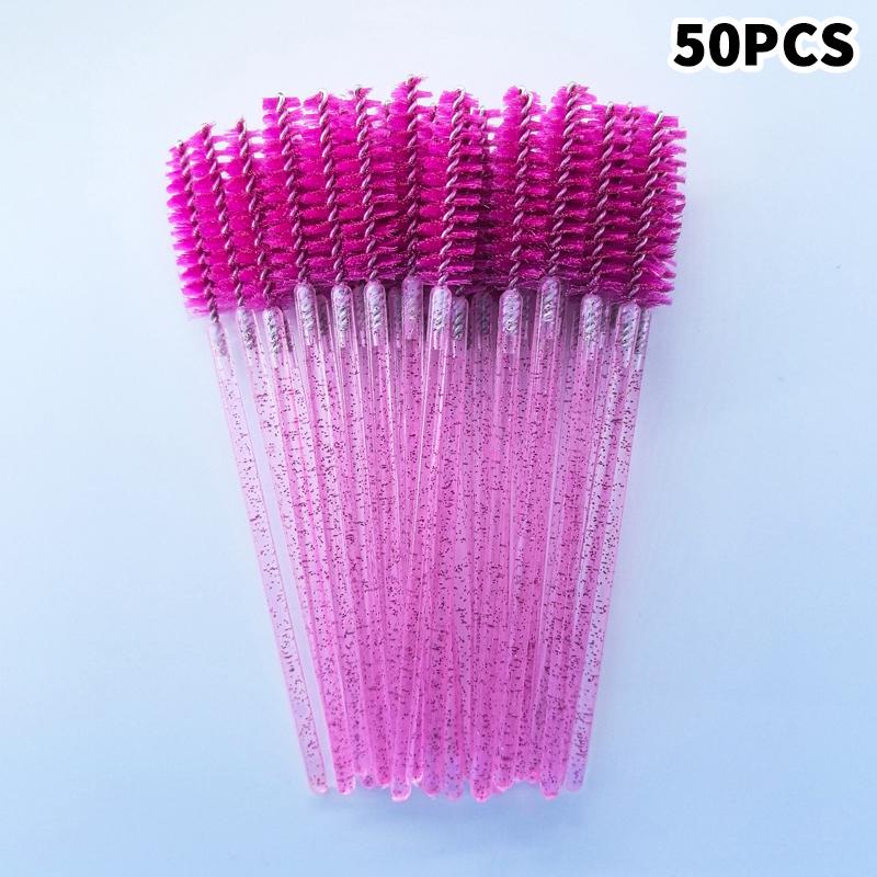 Disposable Crystal Eyelashes Brush Comb 50/100Pcs Eye Lashes Extension Mascara Wands Makeup Professional Makeup Beauty Tool