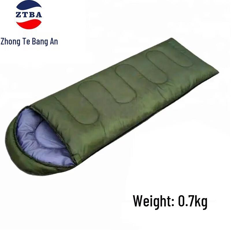Zhongte Bangan Portable Camping Sleeping Bag with Hood 180+30x75cm