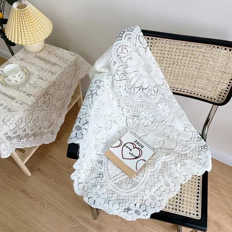 INS Style Lace Tablecloth Set, Lace Kit Wedding Decoration Dining Table Cover Decor
