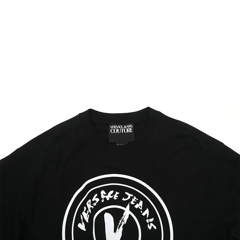 VERSACE JEANS COUTURE V Emblem T shirt 78GAHE08-CJ00E-899