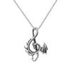 Simple Creative Trend Retro Punk Musical Note Dragon Pendant Necklace Men's Music Animal Gothic Pendant Jewelry Gift Accessories