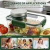 Portable Salad Jar Rectangular Salad Pod Mason Jar Plastic Salad Container Breakfast Fruit Salad Lunch Box Leakproof Salad Box