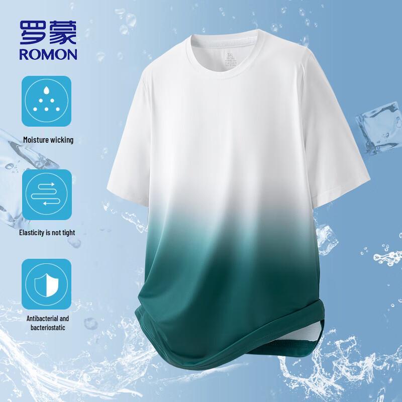 ROMON Men's Ice Silk Short Sleeve T-Shirt 8210
