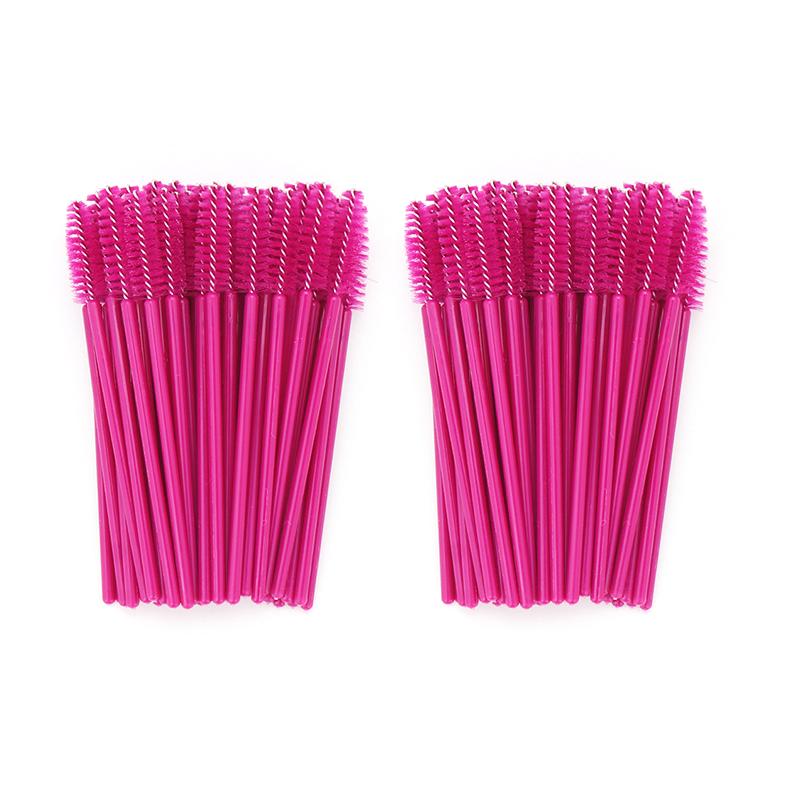 ANNAFRIS 1Pack 50Pcs Disposable Eyelash Brush Soft Head Crystal Eyebrow Brush Lash Extension Brush Mascara Wand Makeup Tool