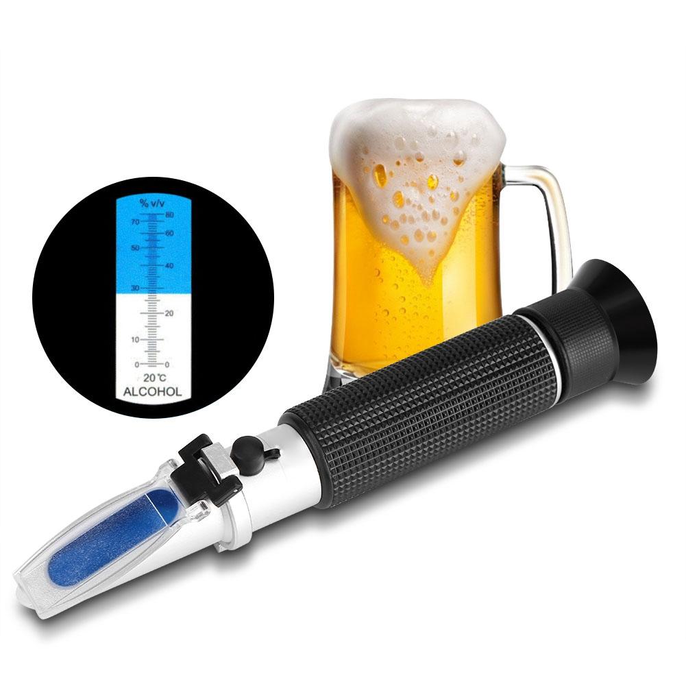 Professionelles Handrefraktometer zur Alkoholmessung (0–80 %)