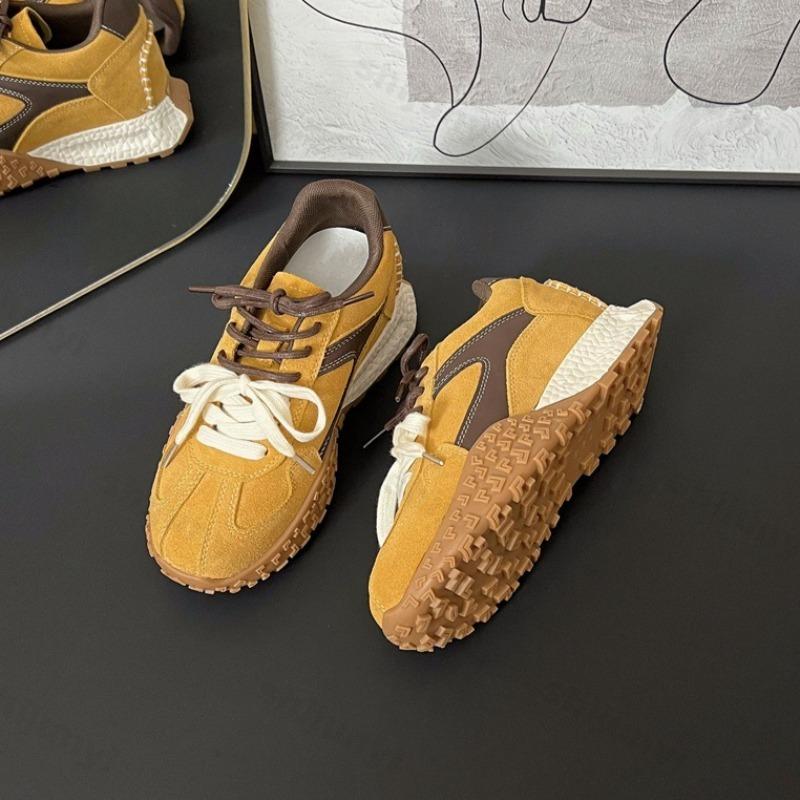 Damen klobige Schuhe Frühling Sommer atmungsaktives Mesh bequem erhöhen Höhe Schuhe trendig vielseitig lässig Plateau Sportschuhe