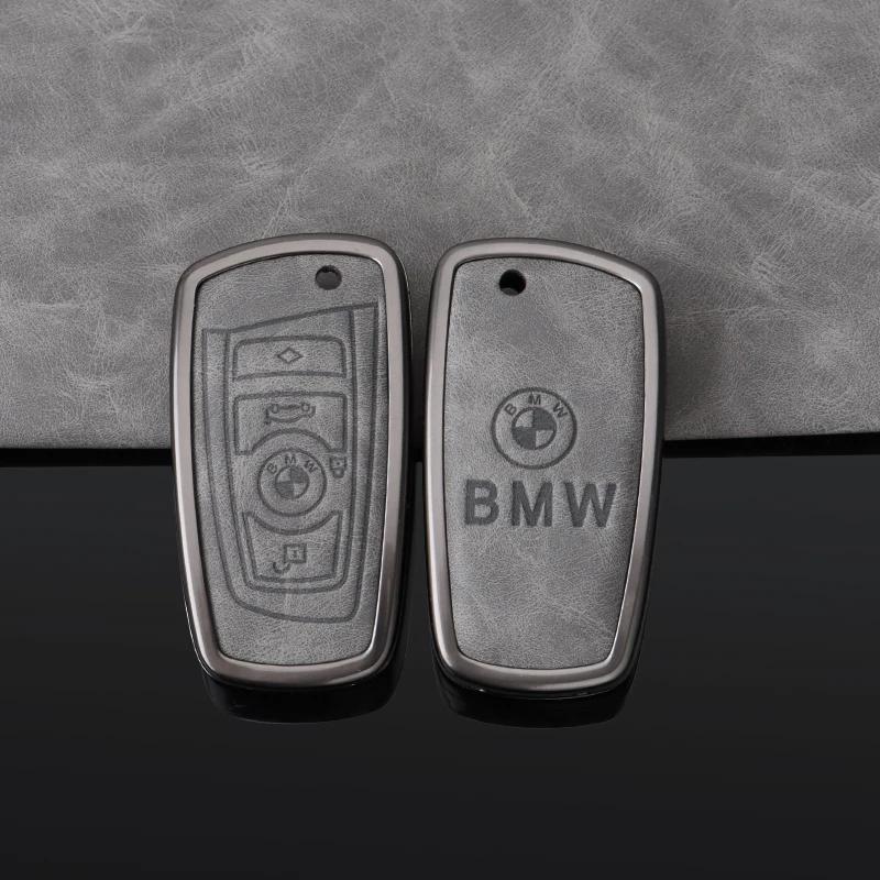 2025 Leather Car Key Case Cover Protector Shell for BMW 1 3 5 7 Series X1 X3 X4 X5 F10 F15 F16 F20 F30 F18 F25 M3 M4 E34 Acc