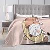 Bubu Dudu Good Night Flannel Blankets Winter  Warm Soft Throw Blanket for Girls Boys Home Decor Fashion Bedspread Sofa Bed Cover
