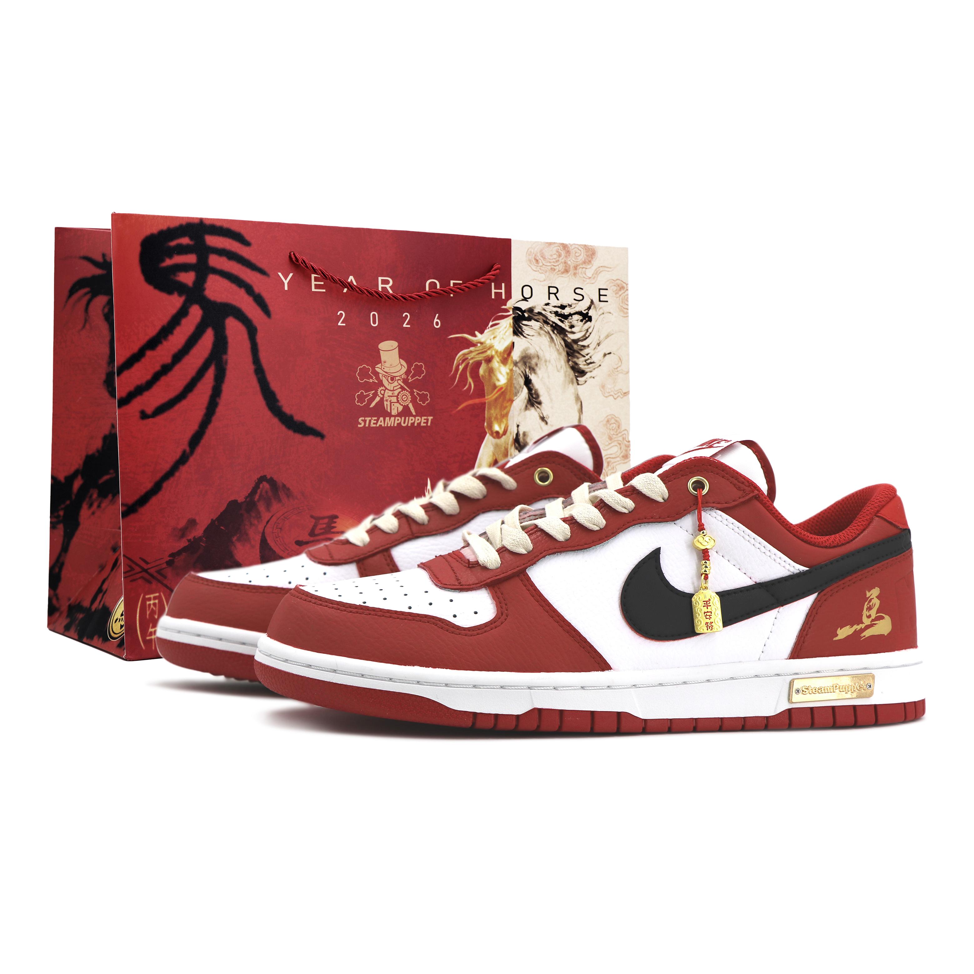 

Nike Big Low Lu Abrasion Resistant Breathable Abrasion Resistant Breathable Low top Skateboard Shoes Men s Red Black 355152-150(Team413-)