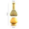 Tea Ceremony Utensil ABS Matcha Plastic and Chasen Matcha Whisk for Tea Ceremony Two-Piece Set Whisk, Chasen, Whisk. Quick-Drying, (Yellow).