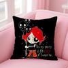 Cartoon RRuby Gloom Cushion Cover Natural Linen Pillow Case DoubleSided Print Decorative Sofa Pillowcase Home Decor Gift