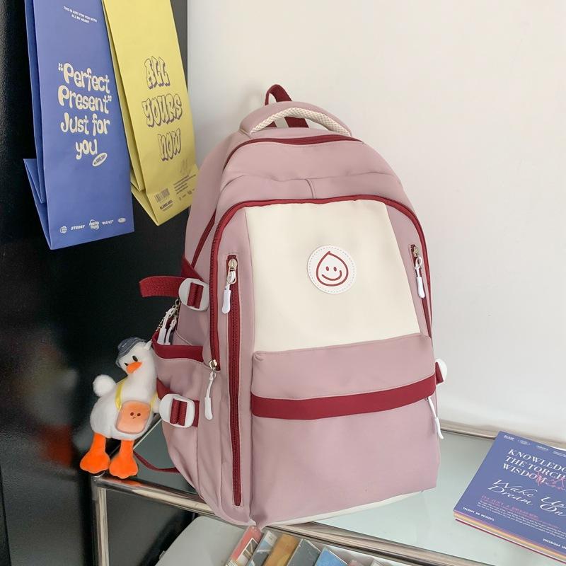 Backpack New Fashion Student School Bag Simple Junior High School Student College Student Backpack