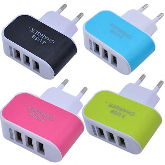 

3.1a тройной USB порт дома путешествия зарядное устройство адаптер для ЕС штекер с индикатором