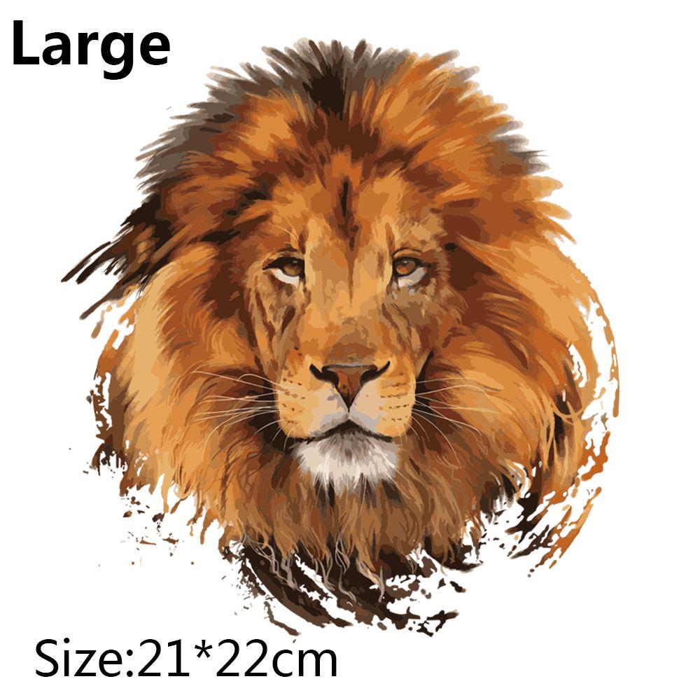 Press Washable Clothes DIY Printing Iron On Appliques Lion Patches Heat Transfer Stickers