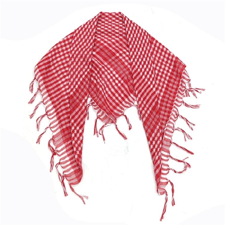 Stilvolles Unisex Arabisches Kopftuch in der Größe 100x100cm Vielseitiges Nackentuch Sonnenschutz-Accessoire mit Quasten