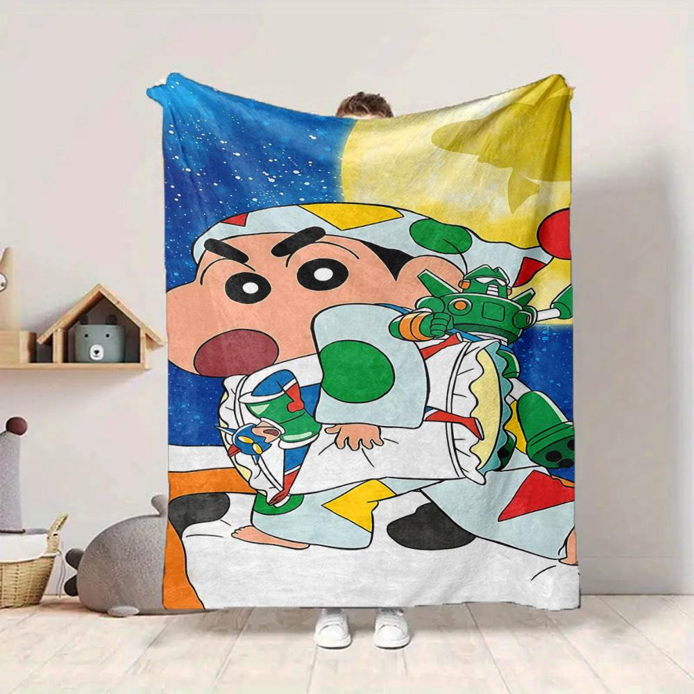 1pc Crayon Shin chan Blanket Soft All Season Throw with Vibrant Design, Perfect for Home, Travel, and Gifts, Ideal for Naps and Camping