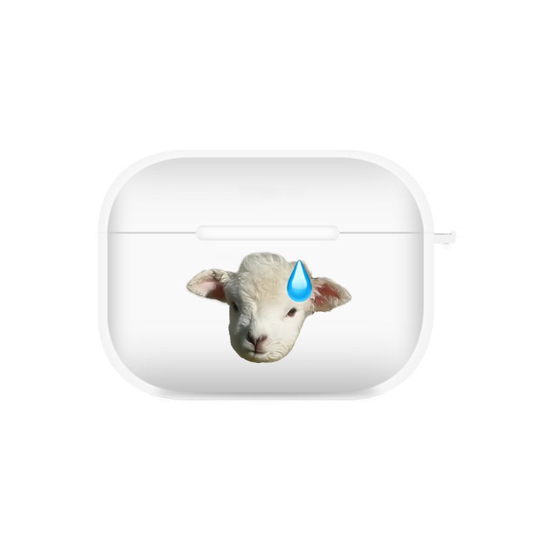 

Cute Lamb Earphone Case Applicable AirPods Protective Case 1 Generation 2 Generation Apple 3 Generation Soft Airpodspro Creative [Transparent] Airpodspro