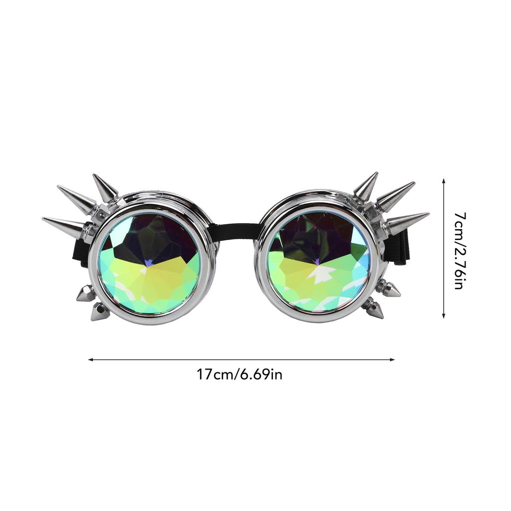 Steampunk Goggles Retro PC ABS with Elastic Band Kaleidoscope   Glasses for Party