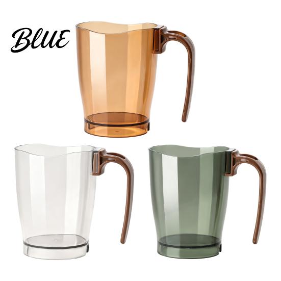 Exquisite Bathroom Decor Tumbler Clear Toothbrush Cup with Handle Plastic Mouthwash Holder Food Grade Rinse Storage Slot Modern Accessory
