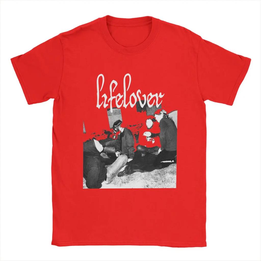 Pánská trička Lifelover Band Oblečení z čisté bavlny Legrační trička s krátkým rukávem a kulatým výstřihem Trička s grafickým potiskem