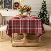 Rustic Plaid Tablecloth Dining Table Christmas Decor Picnic Cafe Home Dcor Cotton Blend