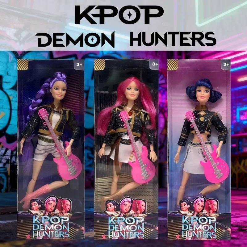 @@@ NEUE Dämonenjäger Figur Spielzeug Live-Action Kpop Rumi Mira Zoey Mira Titelsong Bunte Lichter Geburtstagsgeschenke für Mädchen