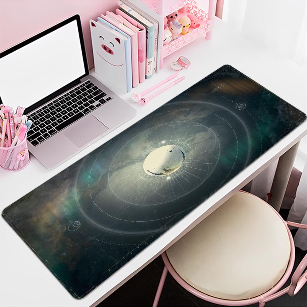 D-DestinyS Mousepad INS Tide Large Office Computer Desk Mat Table Keyboard Big Mouse Pad Laptop Cushion Non-slip for Teen Girls LockEdge 300x600x2mm