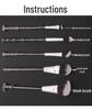 Harry Potter Makeup Brush Set: Hermione Wand, Magic Wand Brushes, Blush & Angled Eyebrow Brush