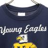 JERZEES Young Eagles Short Sleeve T-shirt S Navy Men's Used