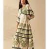 Amazon Vacation 2025 Summer New V-neck Fashion Loose Print High Waist Long Dress Women Dress