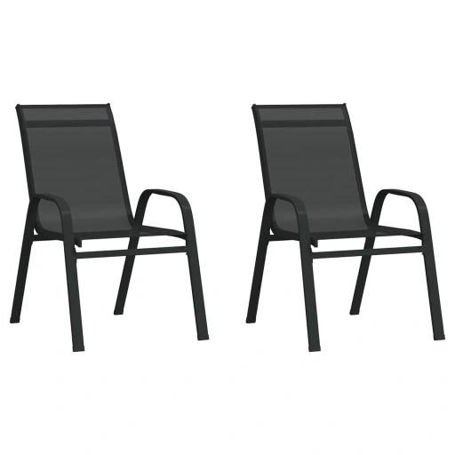 Vidaxl 3-teiliges Bistro-Möbelset für den Garten, Schwarz