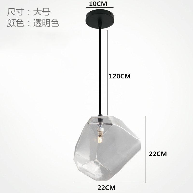 Simple Stone Glass Pendant Light Colorful Indoorp The Restaurant Dining Room Bar Cafe Shop Lighting Fixture
